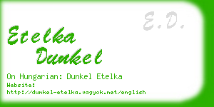 etelka dunkel business card